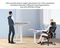 Table tactile électrique de 43 pouces avec écran multi-touch 20 points, réglage automatique de la hauteur pour le bureau, l'éducation et l'enseignement en libre-service