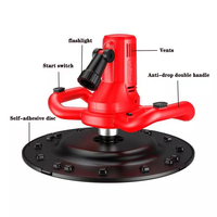 Mesin Sander Dinding Kering Industri Lampu LED, Mesin Plester Portabel untuk Dinding Beton Semen, Mesin Rendering