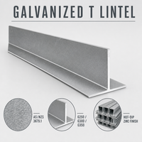 Profilé en acier galvanisé en T pour soutien d'ouverture murale, revêtement zinc à chaud
