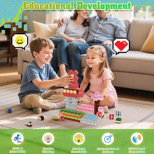 150 món đồ chơi xếp hình từ tính 3D Thế giới Rừng, bán buôn, giá rẻ, chất liệu nhựa, đồ chơi giáo dục cho trẻ em, đóng gói theo bộ - Product Image 3