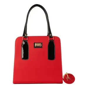 Bolso de mano Fana Cruz con estampado de serpiente roja para mujer, gran capacidad, dos asas, estilo informal, bolso de cuero M3872 - Product Image 1