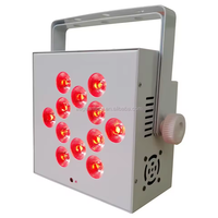 12x15W Rgbwa Uv 6In1 Carré Alimenté par Batterie et Sans Fil Led Plat Par Lumière pour Scène DJ