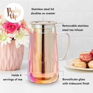 TD Annika teiera in vetro e infusore da mignolo elegante teiera e bollitore con infusore