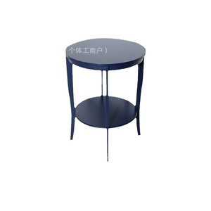 <b>Round</b> Wooden <b>Side</b> <b>Table</b> Double Layer Shelf Natural Wood Color And <b>Black</b> Living Room Coffee <b>Table</b> Sofa Bedside <b>Table</b> - Product Image 3