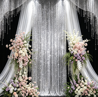 Rideau de fond en tissu à sequins en promotion pour plafond de scène de mariage, fête d'anniversaire, salle de banquet, drapé de couverture, décoration de mariage