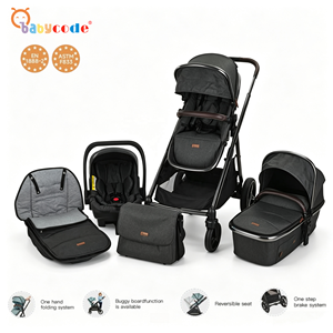 Cochecito Doble Multifuncional Plegable para Bebés, Niños Pequeños, Recién Nacidos, Gemelos, con Asiento de Auto - Product Image 1