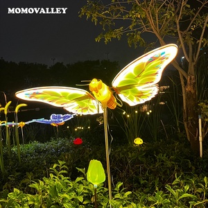 Momovalley gran oferta decoración de fiesta de <span class=keywords><strong>mariposa</strong></span> China <span class=keywords><strong>azul</strong></span> púrpura alas móviles ABS Shell vacaciones iluminación al aire libre jardín <span class=keywords><strong>monarca</strong></span> - Product Image 2