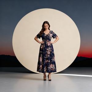 Robe Abaya en Polyester Personnalisée de Haute Qualité pour Femmes Musulmanes Tissu de Haute Qualité Vêtement Élégant pour Occasions Spéciales - Product Image 3