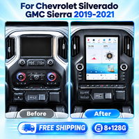 Récepteur multimédia Android double Bluetooth pour Chevrolet Silverado GMC Sierra 2019 2020 2021 12,1 pouces 8+128G écran tactile