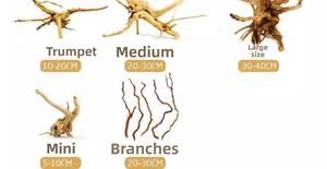 Branches de bois flotté naturel pour la décoration d'aquariums, avec des caractéristiques de racinement pour plantes aquatiques - Product Image 6