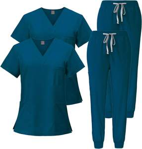 ชุดเครื่องแบบทางการแพทย์สำหรับผู้หญิงและผู้ชายชุดสครับชุดเสื้อและกางเกงทางการแพทย์ - Product Image 1