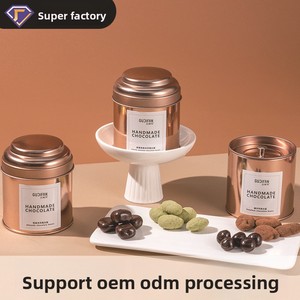 Handmade Solid Chocolate Gutifan Nut Filled Milk Chocolate with Pure Cocoa Butter in a Small Gold <strong>Jar</strong> 100g - Product Image 2