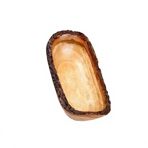 Bol de service multifonction en bois d'acacia, bol artisanal de grande taille pour le petit-déjeuner, les collations, les soupes, les fruits et la décoration de la maison - Product Image 1