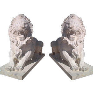 Decoração personalizada do jardim leão estátua interior estátua decorativa mármore branco chinês <span class=keywords><strong>Fu</strong></span> cães estátuas pedra Foo <span class=keywords><strong>Dog</strong></span> para exterior - Product Image 2