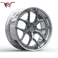 Jantes en alliage d'aluminium forgé multicolores 16 17 18 19 20 21 22 23 24 pouces, jantes de voiture en alliage forgé 2 pièces pour voiture