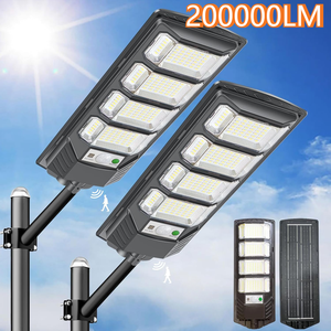 Lámpara Solar LED de Alta Potencia, Impermeable IP67, para Exteriores, con Sensor de Luz, para Jardín, Patio Trasero, Iluminación de Seguridad, Luz Diurna de 6000K, 2/1 Piezas - Product Image 6
