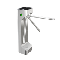 Torniquete Trípode con Lector RFID, Control de Acceso Biométrico, Puerta de Seguridad Automática Mecánica de Acero Inoxidable IP54