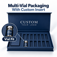 Emballage personnalisé haut de gamme pour flacons de peptides, boîte pour flacon de 3 ml, boîte légère et robuste avec éponge de présentation pour les petites entreprises