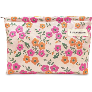 Graziosa piccola borsa per il trucco con motivi floreali, beauty case da viaggio con ampia capacità e chiusura a zip (personalizzabile) - Product Image 2