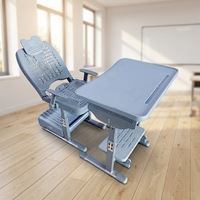 Ensemble bureau et chaise réglables en hauteur pour étudiants, bureau de sieste pour les salles de classe du primaire et du collège