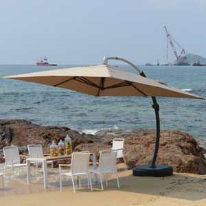 Parapluie de mariage blanc moderne en aluminium imperméable avec base, parapluie à colonne incurvée suspendu en gros de l'usine 2026 - Product Image 2