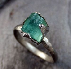 Autentico anello di Meteorite anelli di Meteorite di moda dalla fonte di gioielli argento verde con Meteorite per uomo - Product Image 3