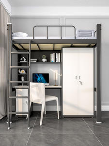 Litera de metal para escuela secundaria <span class=keywords><strong>con</strong></span> <span class=keywords><strong>escritorio</strong></span> <span class=keywords><strong>debajo</strong></span> o <span class=keywords><strong>debajo</strong></span> para dormitorio de estudiantes - Product Image 4