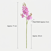 Künstliche Schmetterlingsorchidee 3 Zweige 12 Blüten Seidenblume 3D Blumenarrangement für Heim- und Hochzeitsdekoration