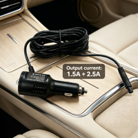 Cargador de Coche con Doble USB 5V 2.5A y Cable Mini USB - Adaptador de Coche Portátil