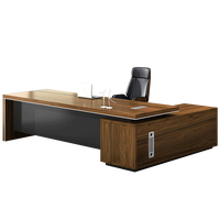 Bureau de gestion de patron de luxe XTLBZ-057 Mobilier de bureau en bois au design moderne Bureau de direction du PDG avec certification CE