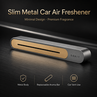 Clip d'aromathérapie pour voiture en métal, design à fentes, diffuseur d'air en alliage pour véhicule, décoration intérieure haut de gamme, fabrication usine