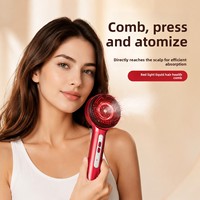 Nouveau peigne atomiseur à micro-courant et lumière bleue pour la croissance des cheveux, applicateur de traitement du cuir chevelu, masseur électrique multifonction