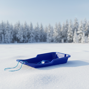 Grands luges robustes et durables pour l'hiver, pour adultes et enfants, bleues, pour le jeu en famille en plein air - Product Image 4