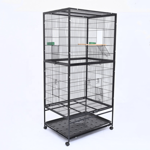 Kandang Burung Besi Tempa Besar dengan Pintu Depan Geser & Dudukan yang Dapat Dilepas untuk Burung Beo, <span class=keywords><strong>Cockatiel</strong></span>, Kandang Burung Besi - Product Image 5