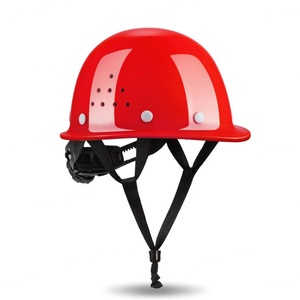 Casque de sécurité rouge de type V, suspension à 6 points, non rainuré, pour la construction - Product Image 6