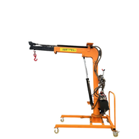 Mini-grue hydraulique mobile à rotation simple avec système de levage et d'abaissement cantilever pour chargement et déchargement sur camion