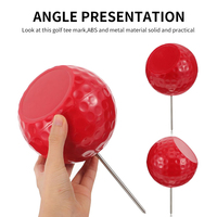 Outils de marquage de tees de golf personnalisés avec logo imprimé en usine, marqueurs en plastique pour parcours de golf, marqueurs de tees de golf colorés à fossettes