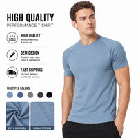 T-Shirt Sportiva da Uomo di Alta Qualità, Anti-Pilling, Traspirante, Morbida, Elasticizzata, Design Personalizzato OEM, Logo Stampato, Assorbente
