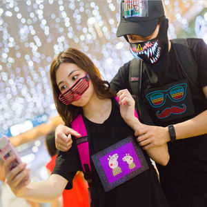 Camisa Personalizada com Painel EL Luminoso: Sua Criação Ativada por Som/Automática, Luzes que Brilham e Equalizador de Luzes para Festas/Halloween/Natal – 100% Personalizável - Product Image 5