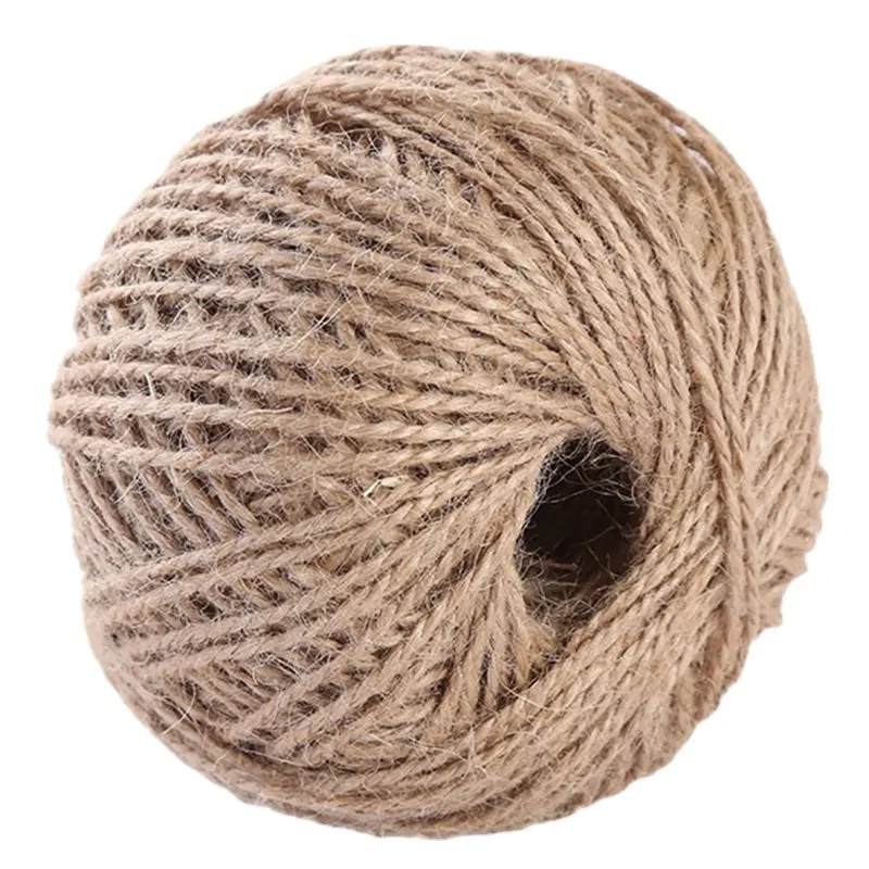 Corda de cânhamo natural de 1mm, corda de sisal natural com torcida, para jardinagem, corda de juta
