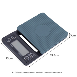 LCD Hiển thị <span class=keywords><strong>Mini</strong></span> Pocket quy mô 3kg/5kg * 0.1g Trọng lượng kỹ thuật số nhà bếp cà phê trọng lượng Quy mô với bộ đếm thời gian - Product Image 2