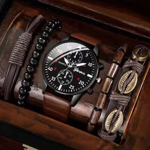 <span class=keywords><strong>Orologio</strong></span> al Quarzo da Uomo NYY, Casual in Pelle, Elegante e Versatile, Set con <span class=keywords><strong>Bracciale</strong></span> - Product Image 5