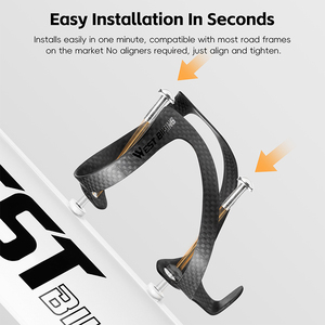 WEST BIKING-<span class=keywords><strong>Porte</strong></span>-bouteille d'eau en fibre de <span class=keywords><strong>carbone</strong></span> pour vélo d'extérieur, durable et léger - Product Image 4