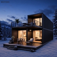 Maison préfabriquée à deux étages à partir de conteneurs maritimes, maison de luxe avec terrasse, conforme aux normes IBC