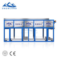 Machine à glace industrielle Snowland 50 kg/bloc à refroidissement direct avec compresseur et pompe à eau, haute productivité, fabrication OEM, marque privée