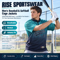 Veste de baseball à capuche pour homme avec poche kangourou, respirante, pour entraîneurs et joueurs