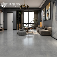 Carreaux de sol en porcelaine effet marbre gris marocain de luxe, lumière douce, 750x1500mm