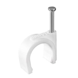 Clip de fil de clou en acier rond 6mm Wire Mesh Fixed Clip Buckle Tube Clip Noir et Blanc - Product Image 2