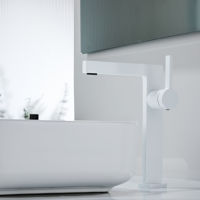 Robinet de lavabo de salle de bain de luxe à monter sur comptoir, multifonctionnel, monotrou, monocommande, eau froide et chaude, vente en gros