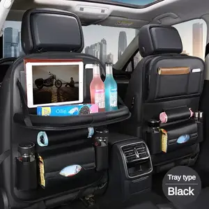 Multifunctional Car Seat with Leather Back Hanging Storage Bag and Dining Table Back Storage Rack